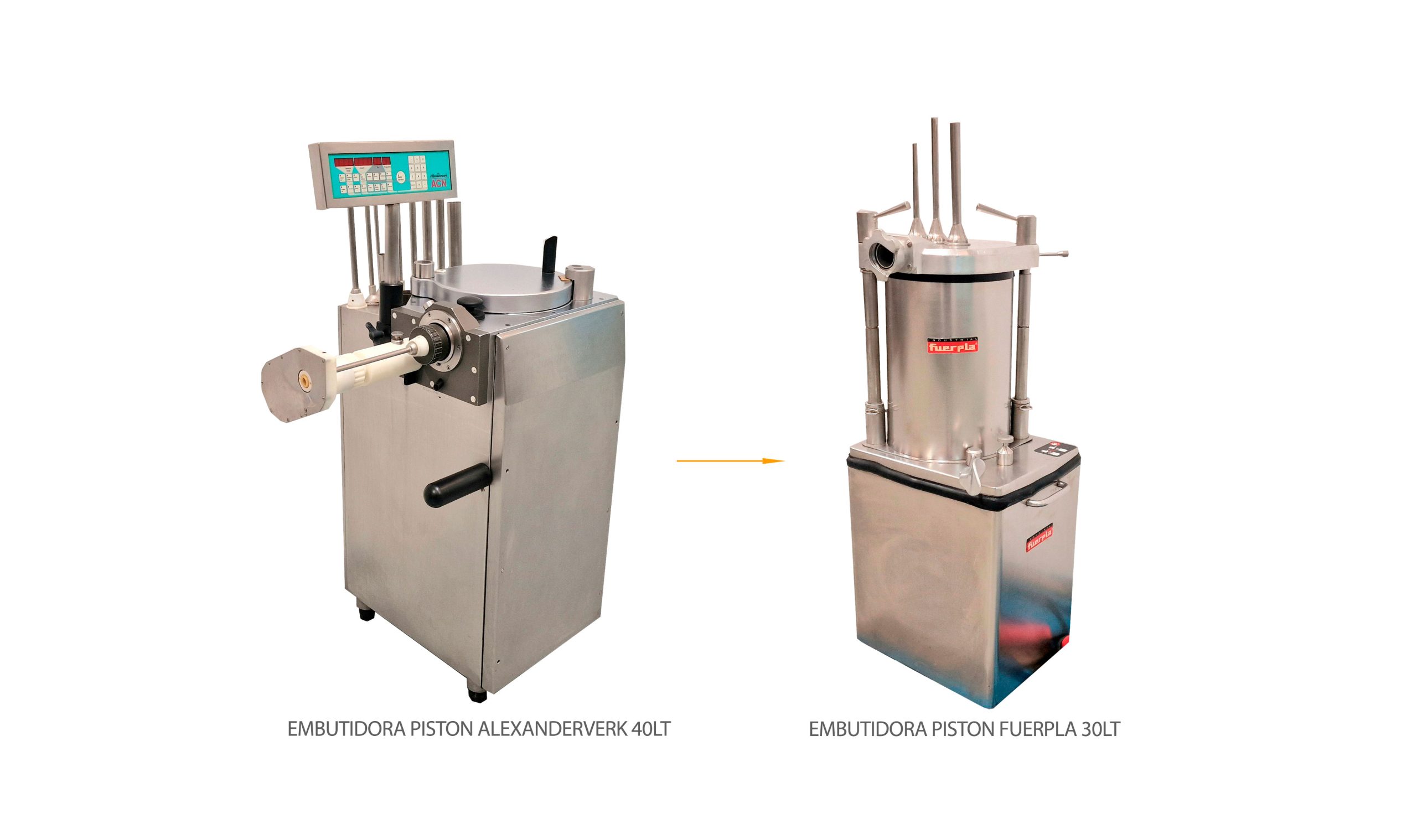 Comparativa: Embutidora de Pistón Alexanderwerk 40LT vs.y Embutidora de Pistón Fuerpla 30LT